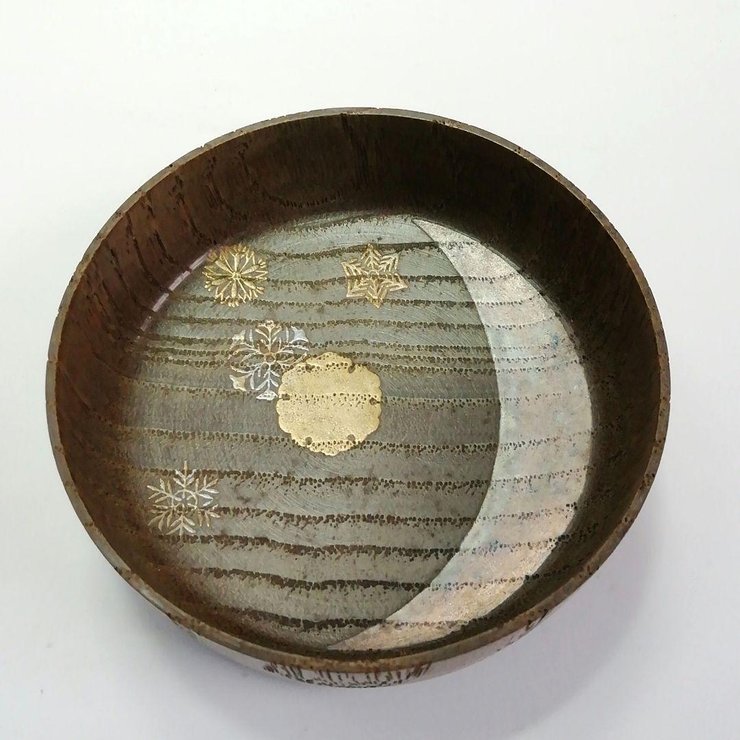 加賀蒔絵 福嶋一恵 鴛鴦蒔絵 大棗 梨地 鵬雲斎書付 共箱 螺鈿【MA916