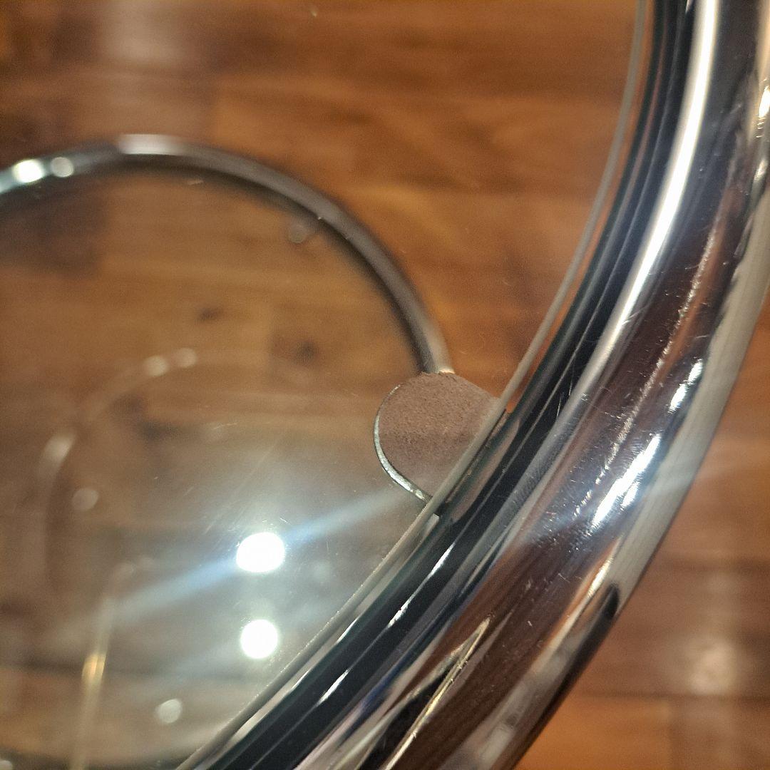 ガラス サイドテーブル 二段 ミッドセンチュリー モダン ラウンド 丸