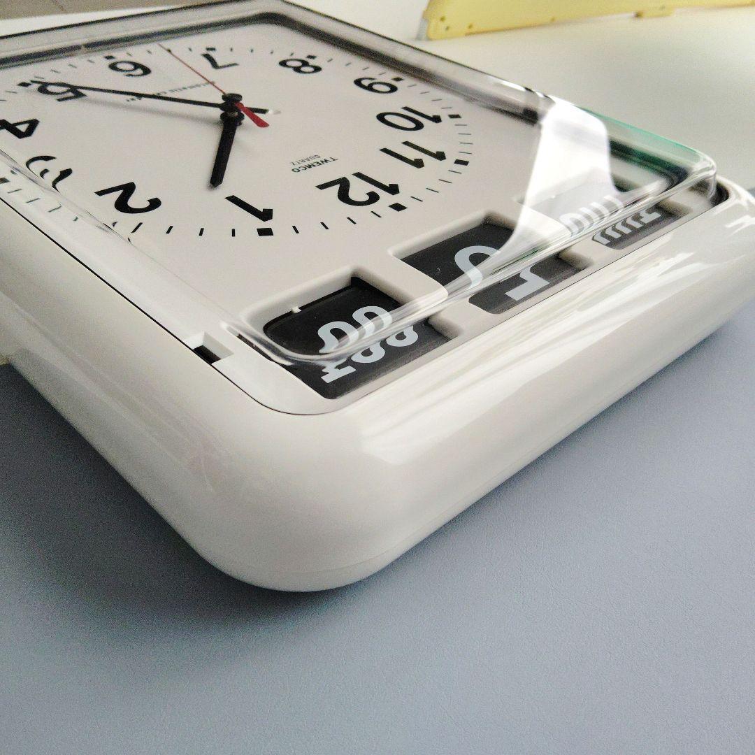 ジャンク TWEMCO トゥエンコBQ-12自動カレンダー掛時計 電波機能なし