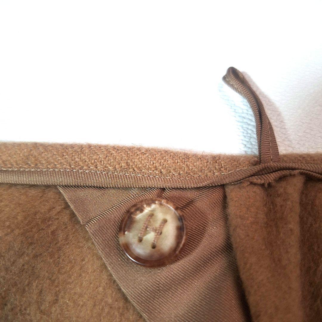 HERMES　マルジェラ期　キャメルヘア　アピベルト 【羊革】　巻きスカート