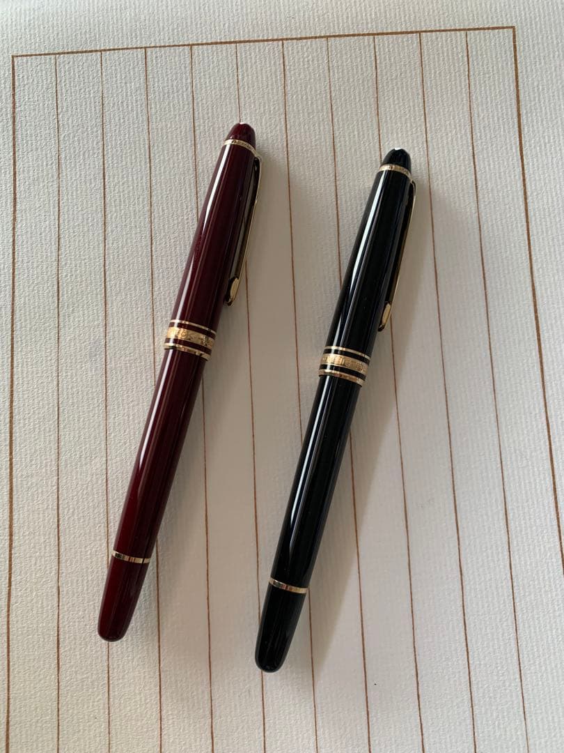 【極美品】モンブラン 万年筆 NO.144 2本セット レザーペンケース付き