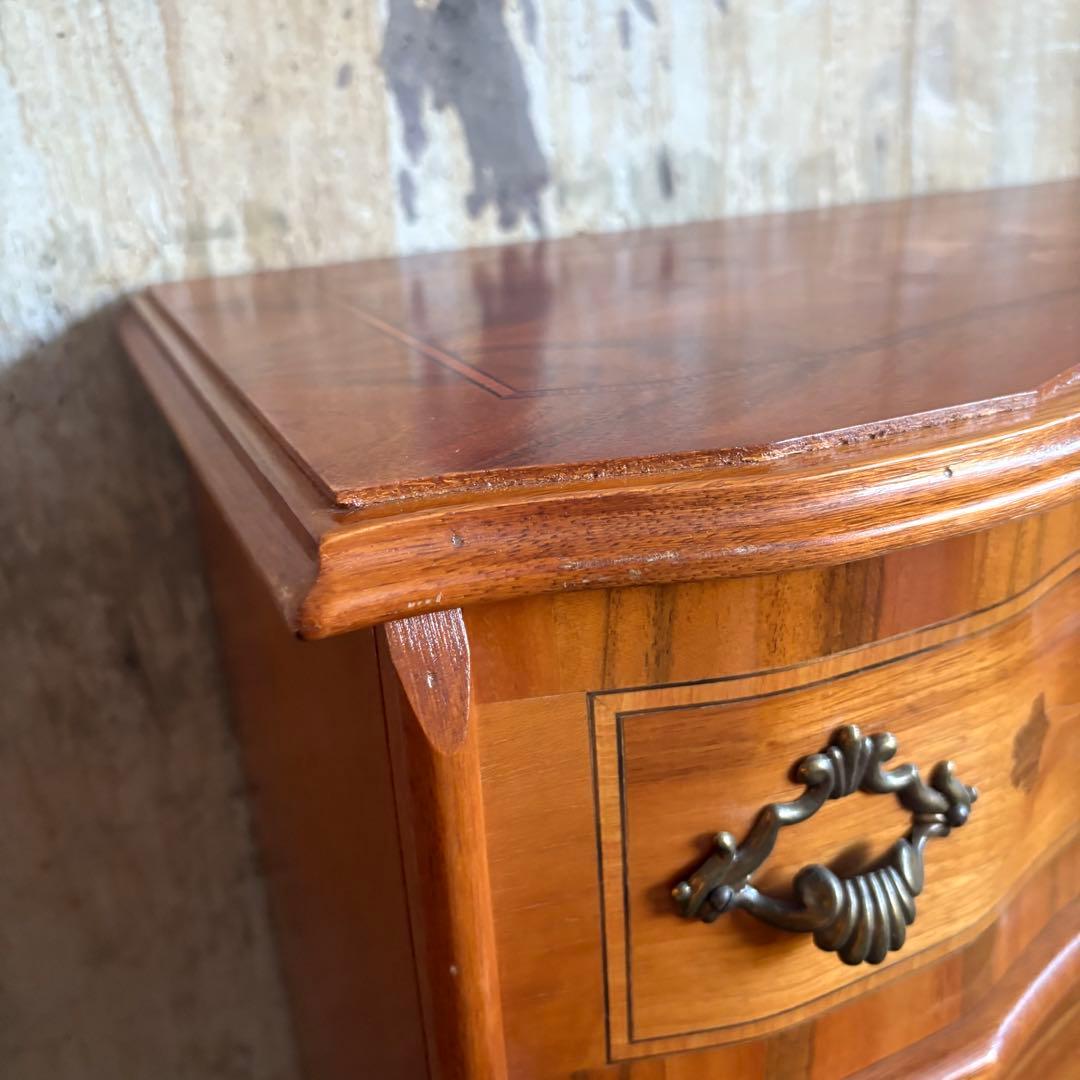 イタリア MOR-RENS社 象嵌チェスト 4段 ミドルチェスト マホガニー ②