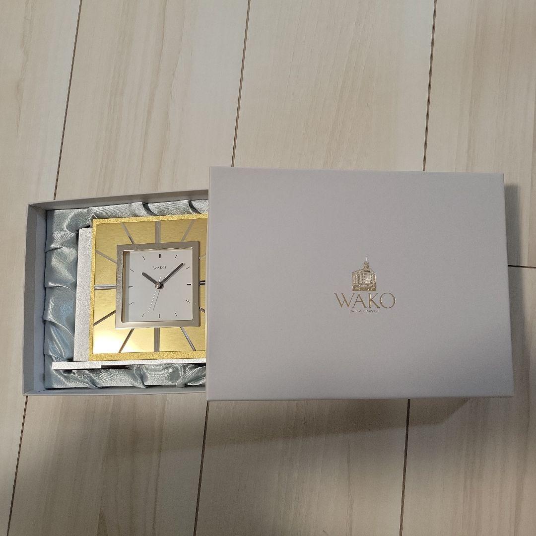 WAKO モダン置時計 ゴールド シルバー【保証書付き】