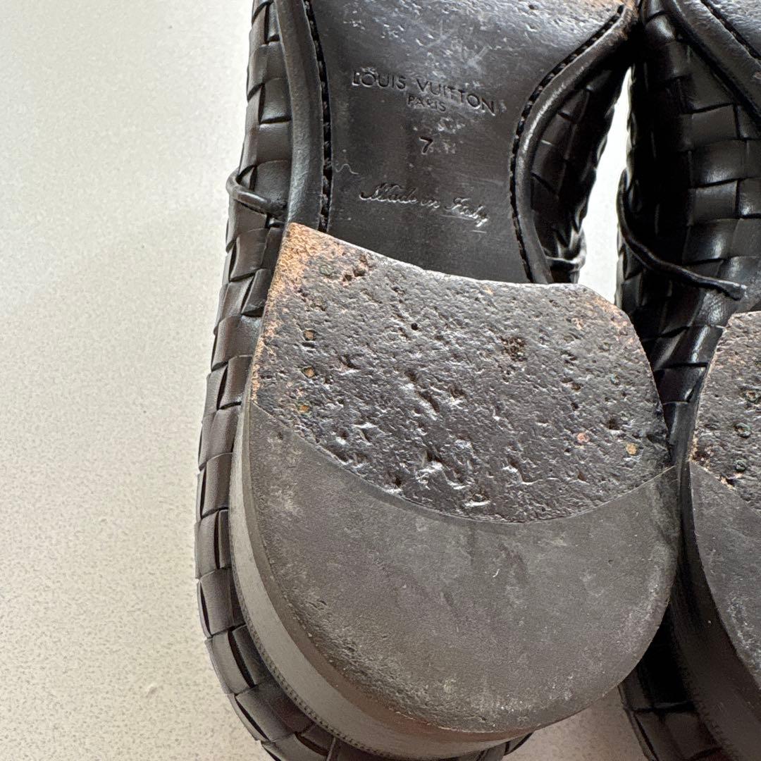 Louis Vuitton ルイヴィトン　編み込みドレスシューズ　サイズ7