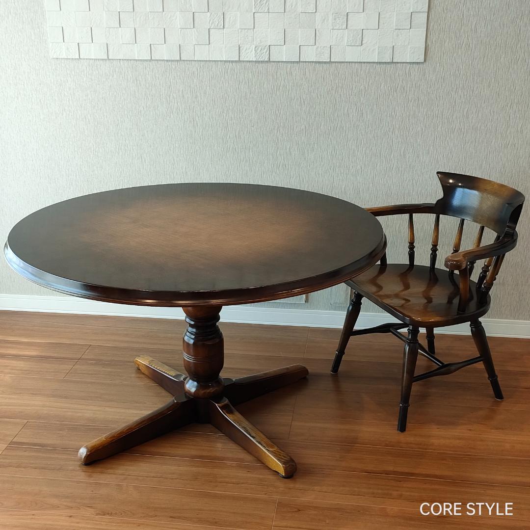 飛騨産業　キツツキ　ラウンドテーブル　ダイニングテーブル　A92