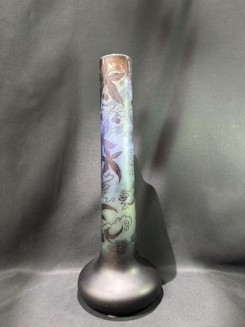 アンティーク】エミール・ガレ Émile Gallé『トケイソウ』花瓶