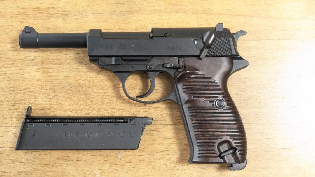 マルゼン　ワルサー P38 ブラックモデル　ガスブローバック 美品　GBB