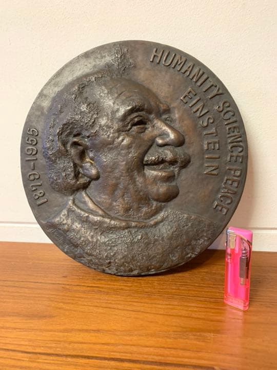 レリーフ アインシュタイン Einstein 作家物 サインあり アイアン