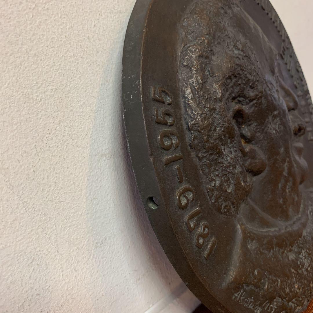 レリーフアインシュタインEinstein 作家物サインありアイアン