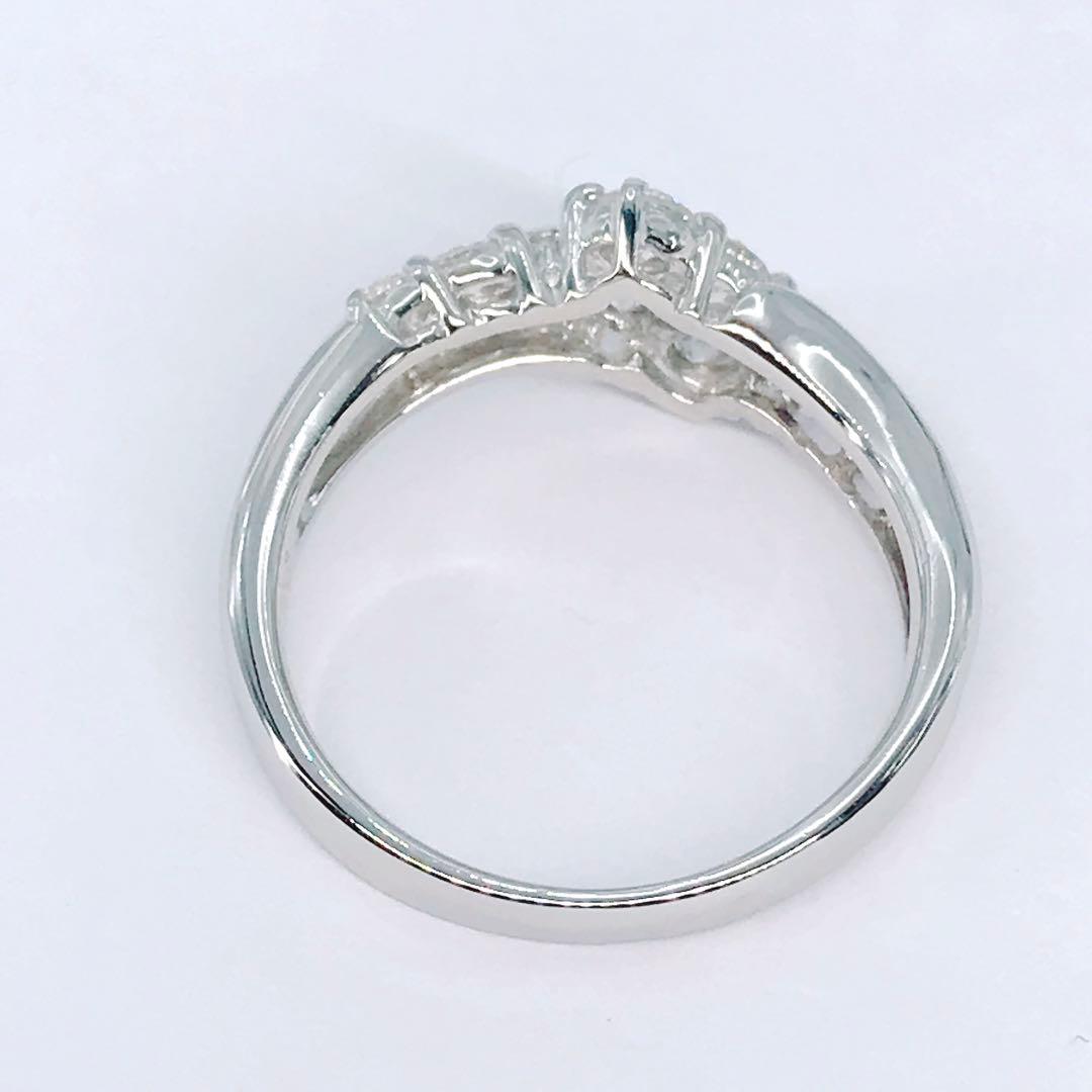 0.71ct セイコー ジュエリー ダイヤモンドリング PT900 ウェーブ