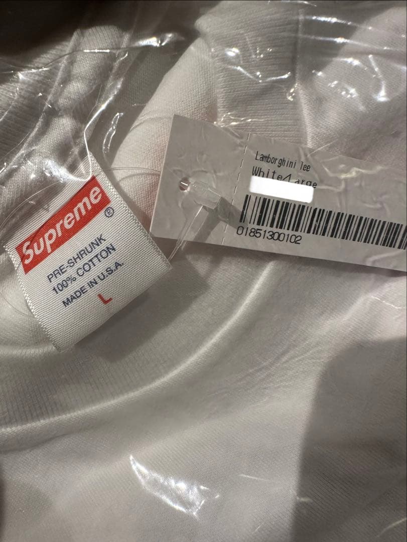 【新品】Supreme / Lamborghini Tee \"White\" L