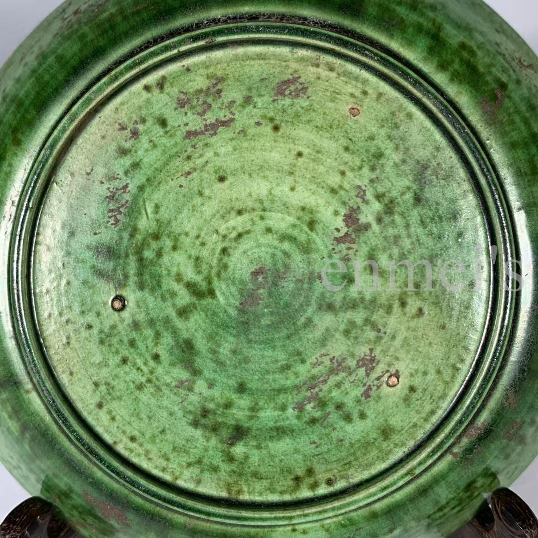 中国古美術・希少・旧蔵品 宋代 定窯 緑釉 花卉紋盤・皿・置物・茶道具・文房具