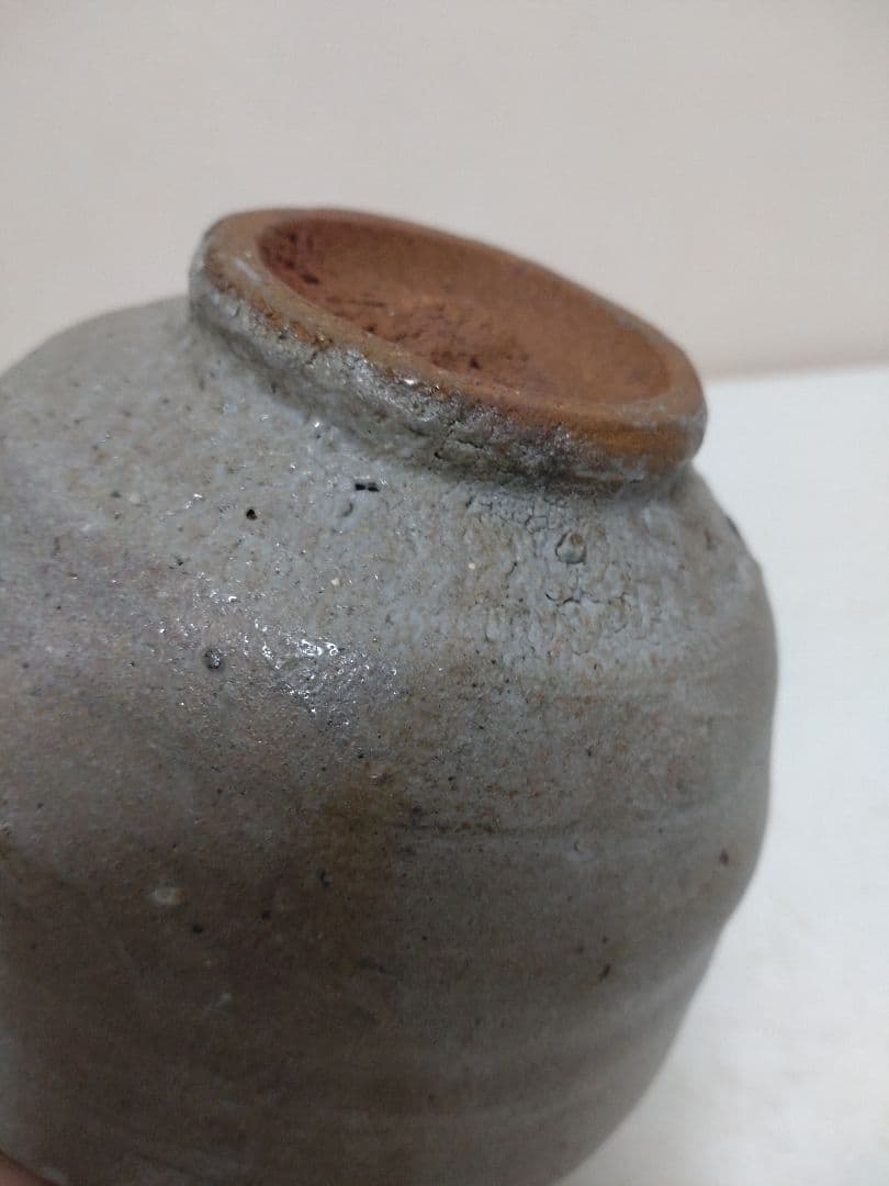 西岡小十 唐津皮鯨茶碗 共箱 共布 栞 茶道具