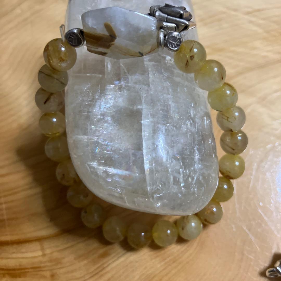 アメジストとモリオンカレンシルバーの薔薇、タイチンルチル