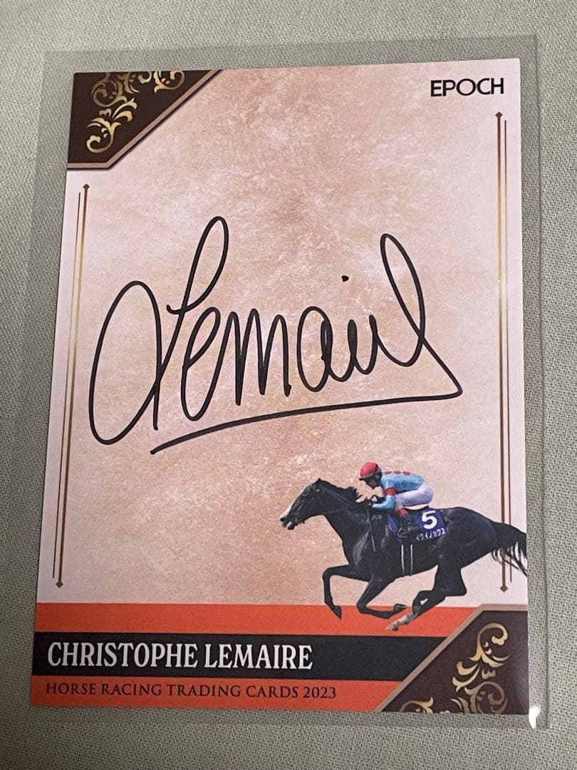 クリストフ・ルメール サインカード イクイノックス 2023 EPOCH ホース