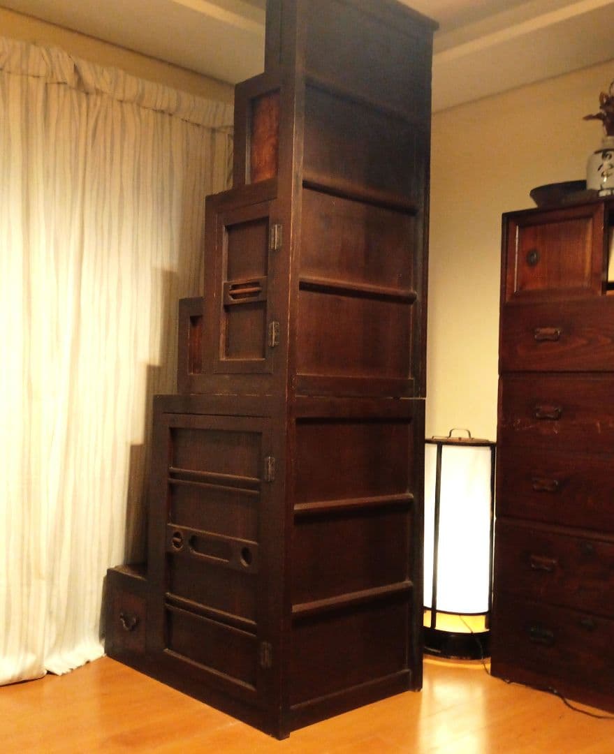 階段箪笥 和箪笥 キャビネット 水屋 船箪笥 アンティーク