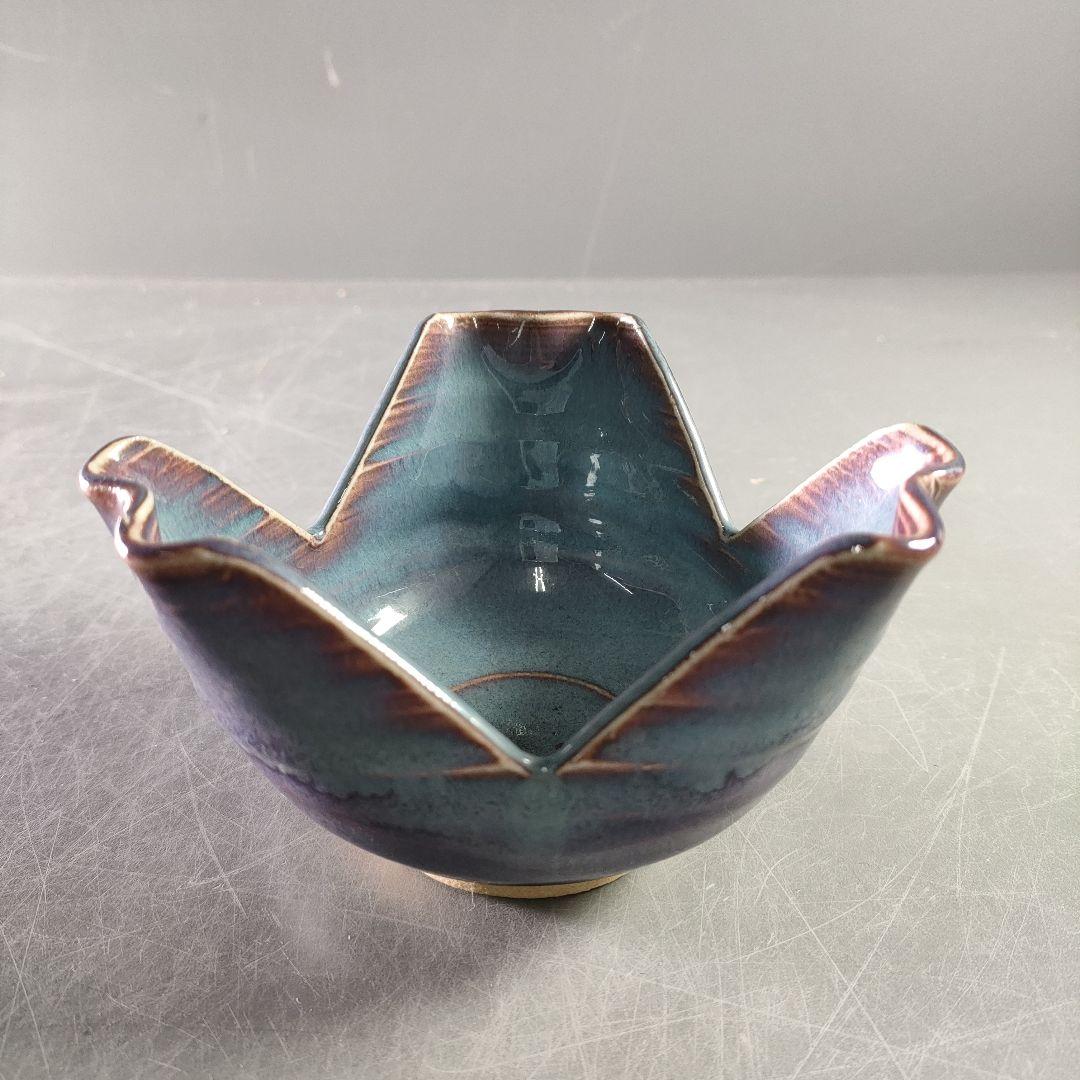 A884-6/清水六兵衛 造/紫翠釉向付/5客/盛鉢/飾