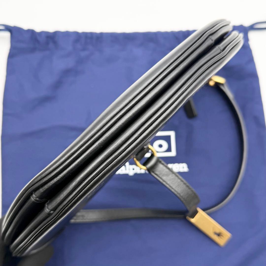 【現行 極美品】Polo ID カーフスキン ミニ ショルダー バッグ ブラック