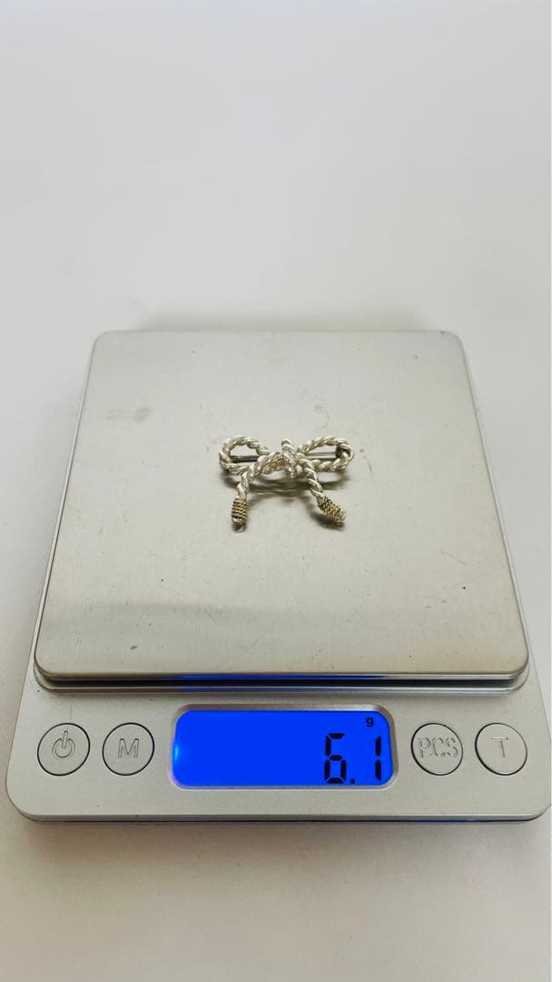 TIFFANY&Co. ティファニー ツイストリボン ブローチ 925×K14 極美品