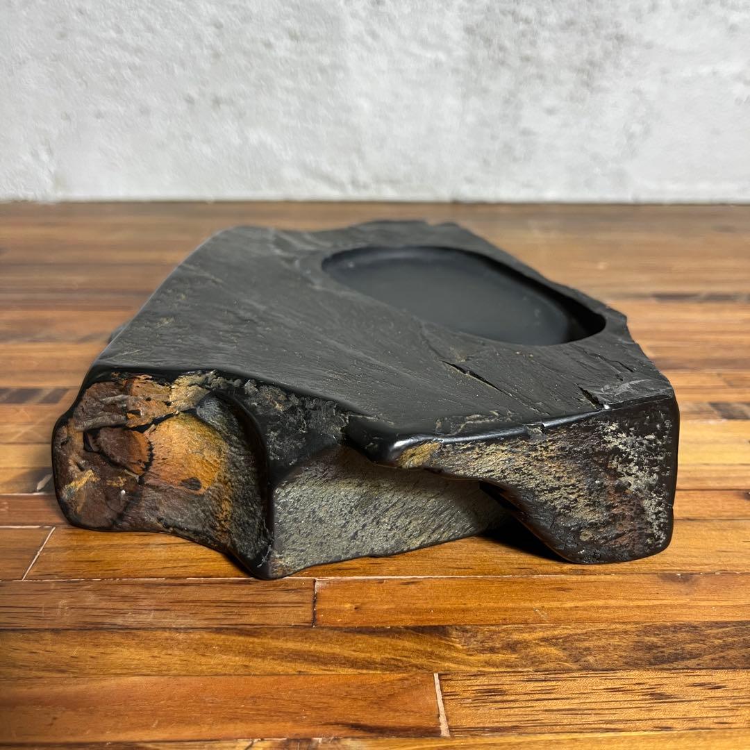 龍渓硯 彫銘入り 天然石硯 筆墨 書道用品 重厚型 送料込み