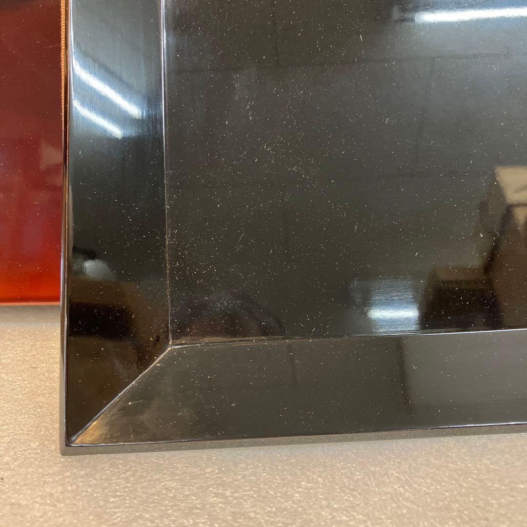 茶道具 盆 漆器 黒塗 盆 漆塗り共箱 N6KOB