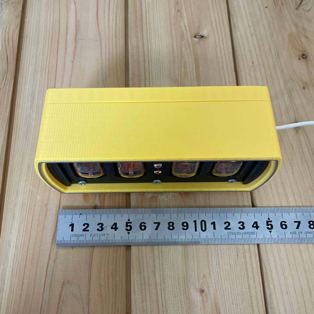 ニキシー管時計 NIXIE CLOCK 4桁 IN-12使用 イエロー