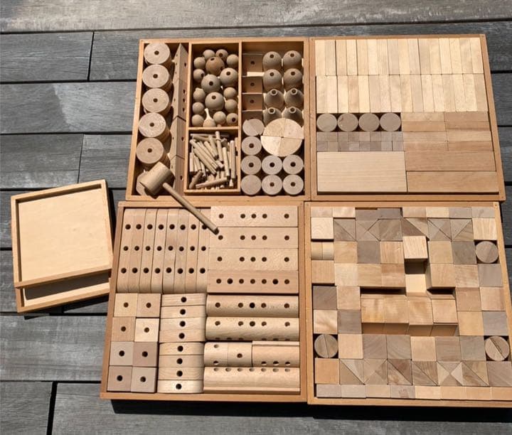 希少】童具館 くむくむ 積み木 和久洋三 木育 くむくむ・童具