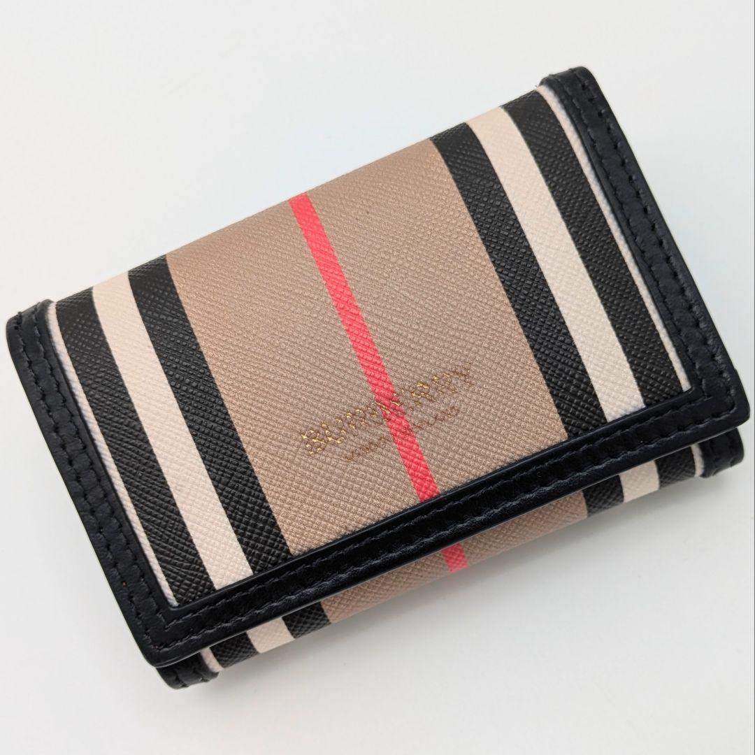 BURBERRY バーバリー 三つ折り コンパクトウォレット アイコンストライプ