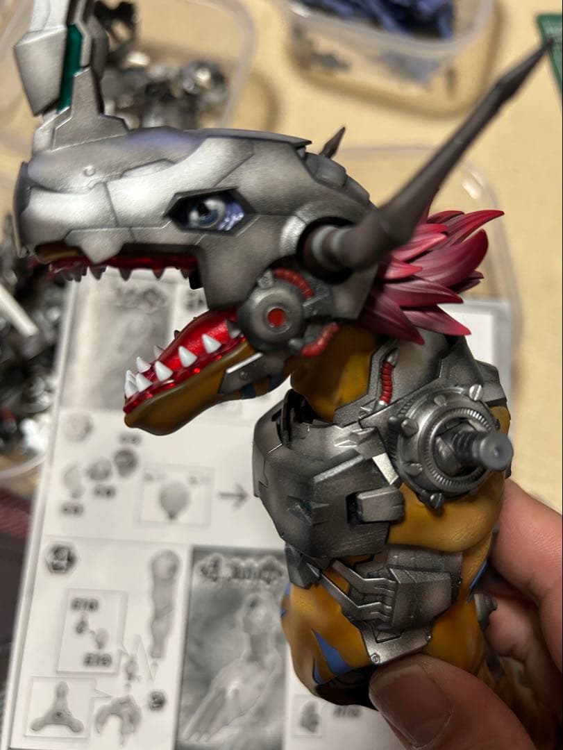 ガンプラ全塗装完成品 デジモンメタルグレイモン - メルカリ