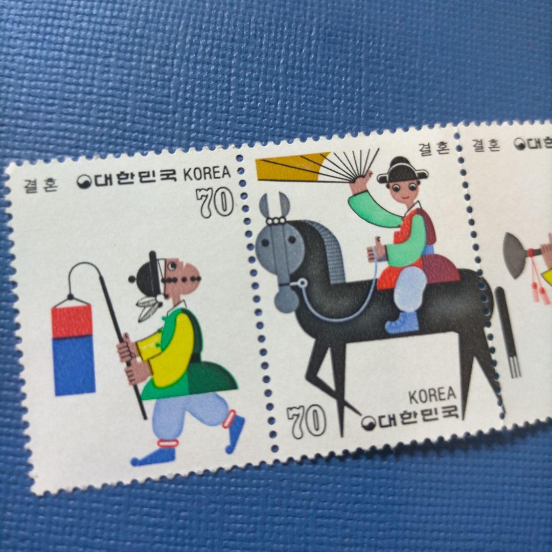 3222 外国切手 韓国 1984年 婚礼風俗 4連刷 未使用 - メルカリ