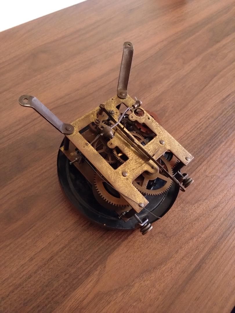 柱時計　精工舎　筋ガラス　座敷時計　ユンハンス　琺瑯　アンティーク　ゼンマイ