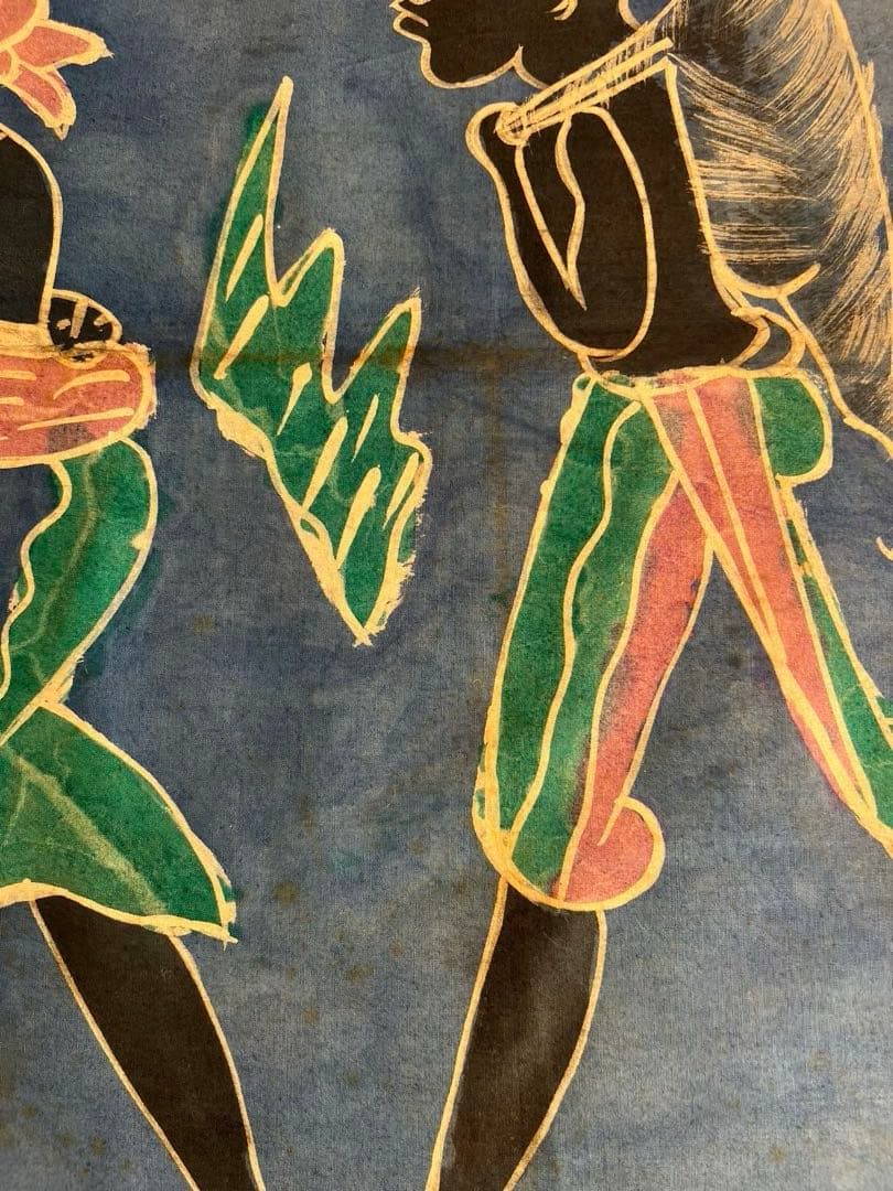 アフリカンアート　タペストリー　西アフリカ　セネガル　71cm×100cm