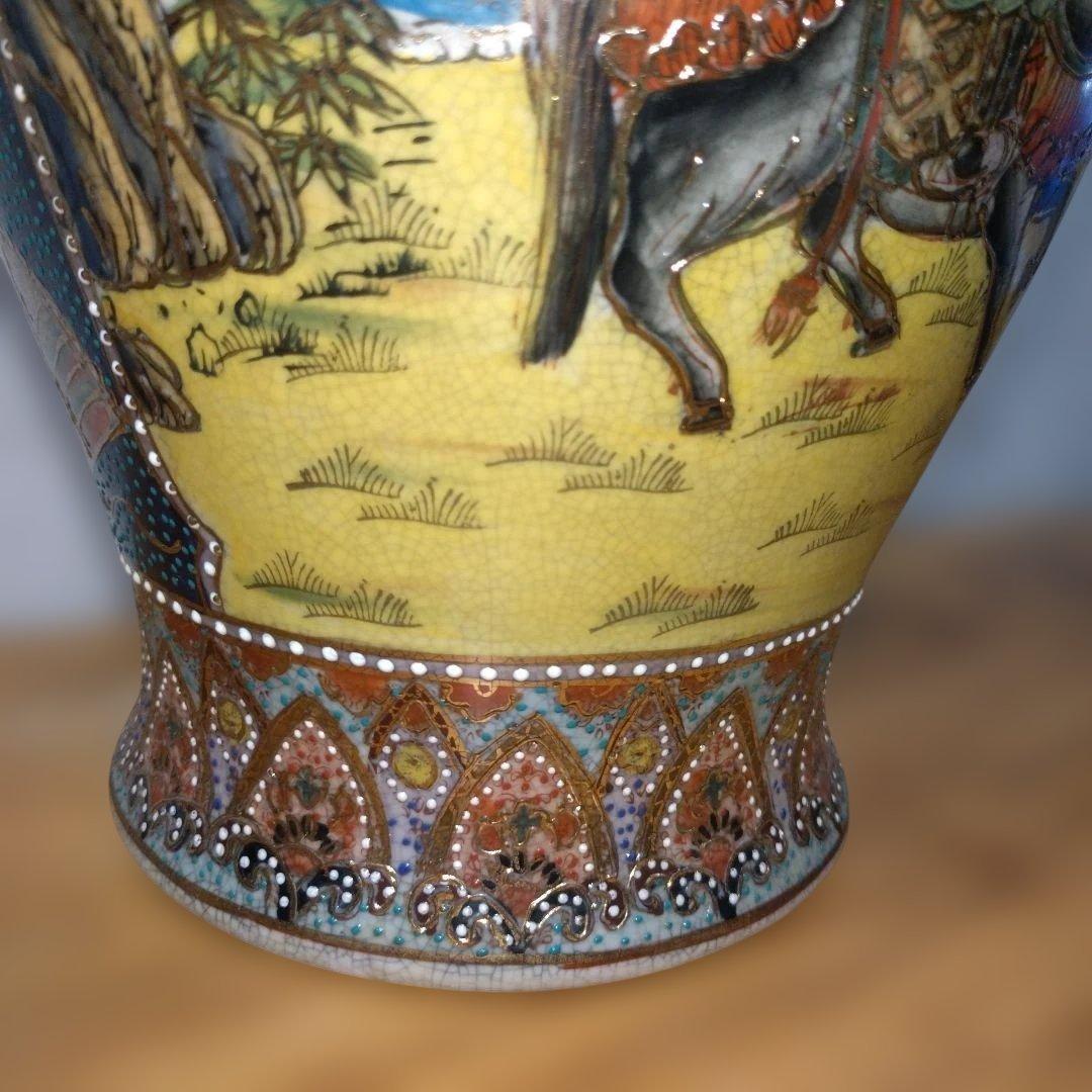 飾り壺 戦国武将 絵図 花瓶 大壺 アンティーク ヴィンテージ - メルカリ