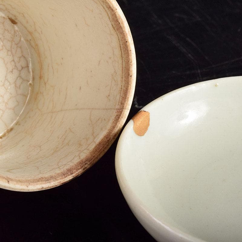 伊万里焼　古伊万里　染付　山水文など　猪口　ぐい呑　酒盃　3点　V　R4972