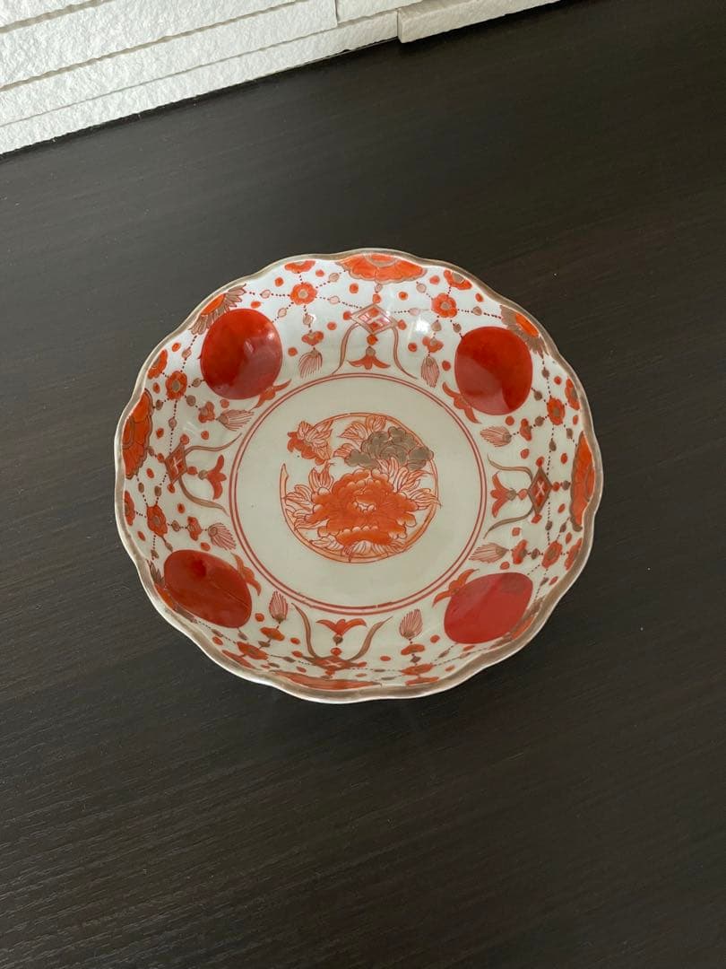 古伊万里 赤玉瓔珞紋 膾皿 一客（複数客有り）