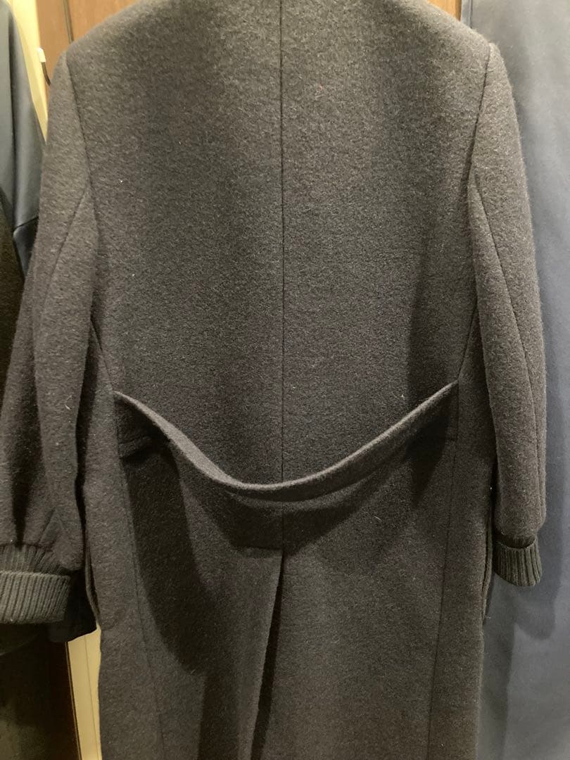 COACH ネイビー がま口 チェスターコート S
