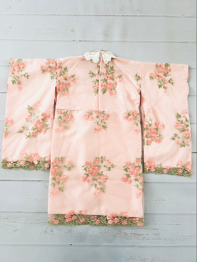 キャサリンコテージ　着物ワンピース& 被布セット＋七五三用草履スリッポン　３歳