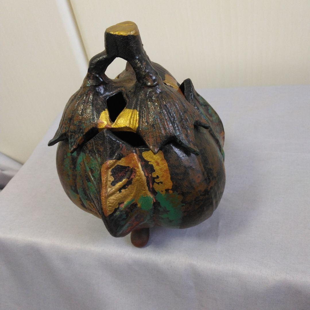 三茄子 鉄製香炉 蓋付き(鉄製）セール中