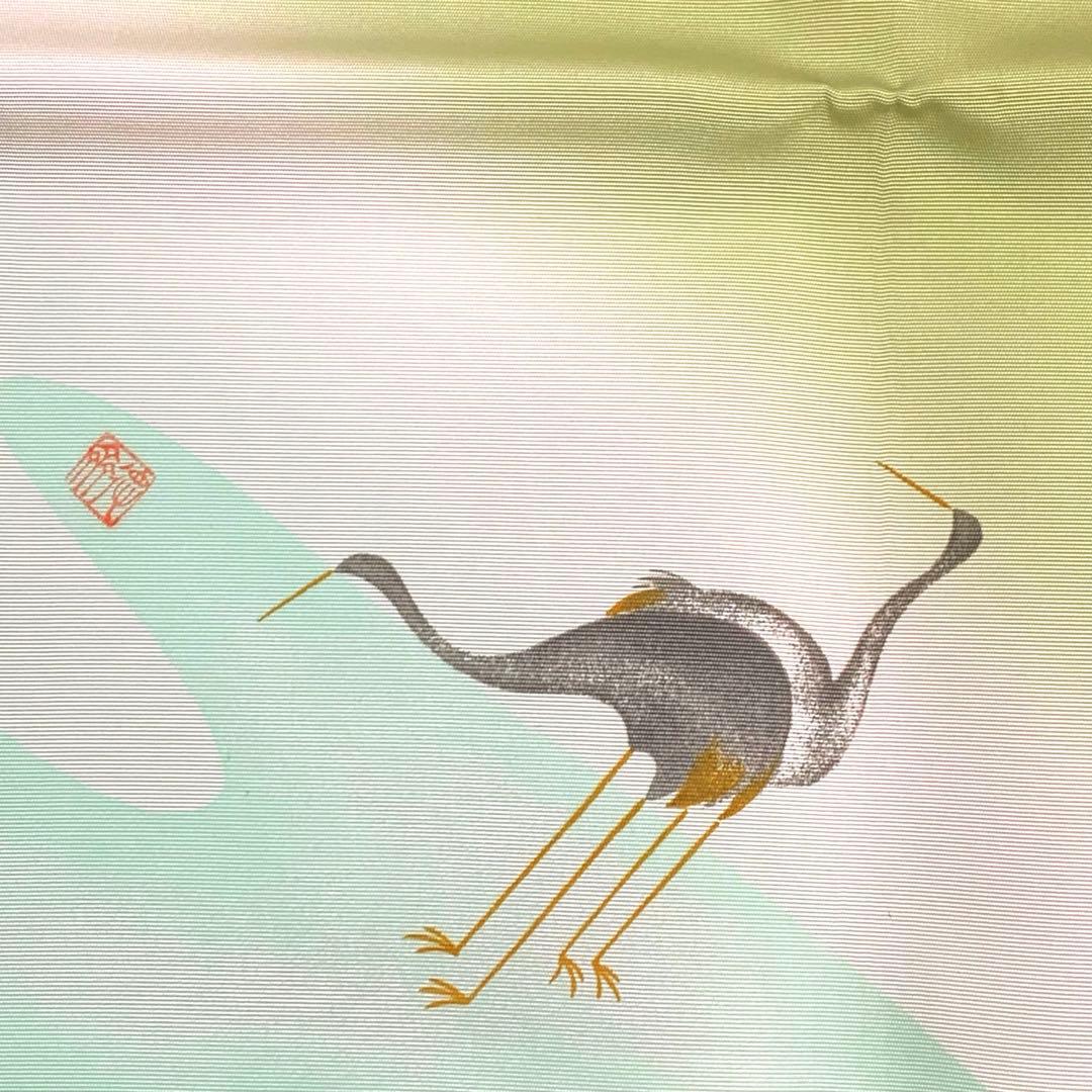 帛紗1 友禅 岸 うぐいす色】北村徳齋 - メルカリ