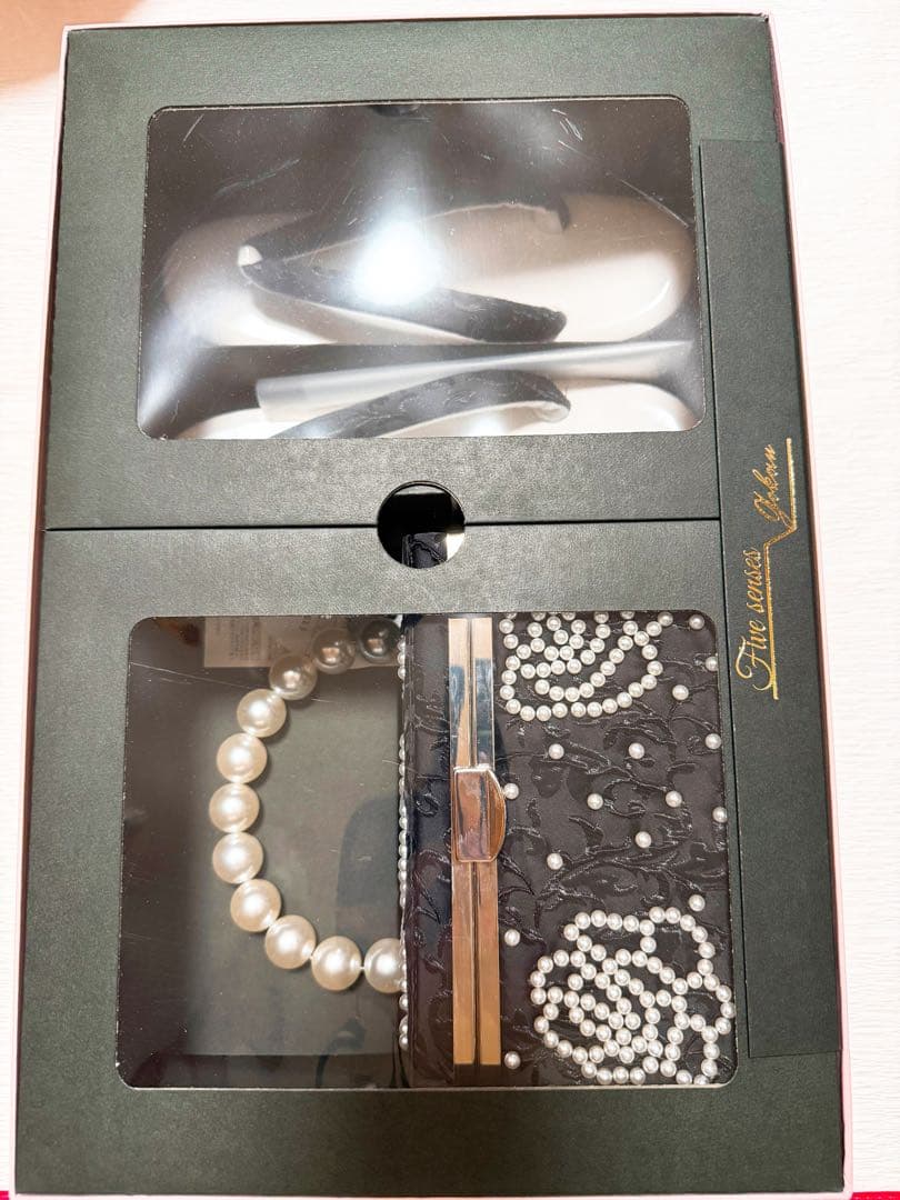 No.16 成人式草履バッグセット　振袖用 ブラック