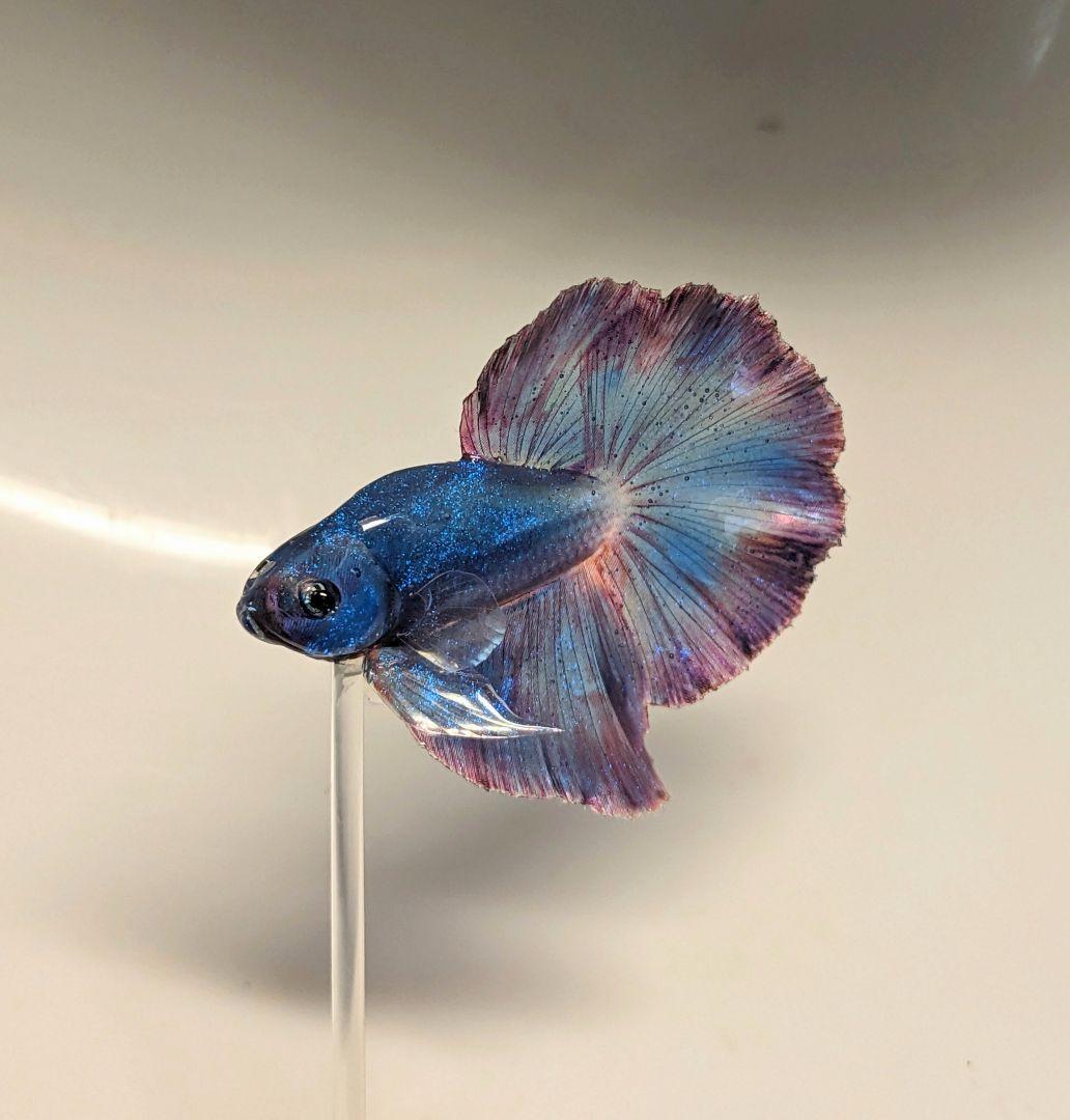ハンドメイド48cmダトニオ シャムタイガーフィギュアレプリカ置物魚