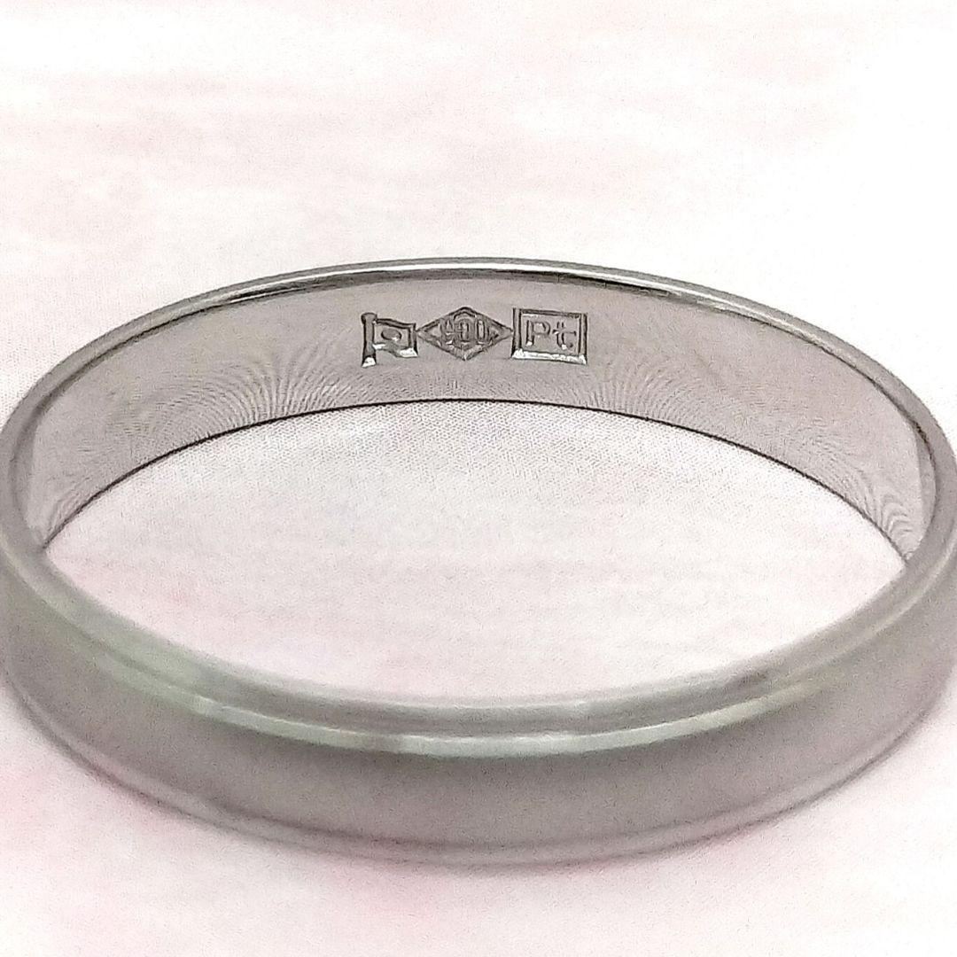 Pt900 甲丸 リング 艶消し 地金 18号 プラチナジュエリー
