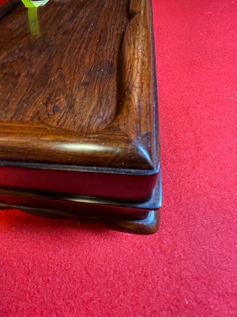 墨研】古玩 硯箱14◇紫檀長方硯箱◇未使用品◇文房四宝 文人趣味 文箱 唐木