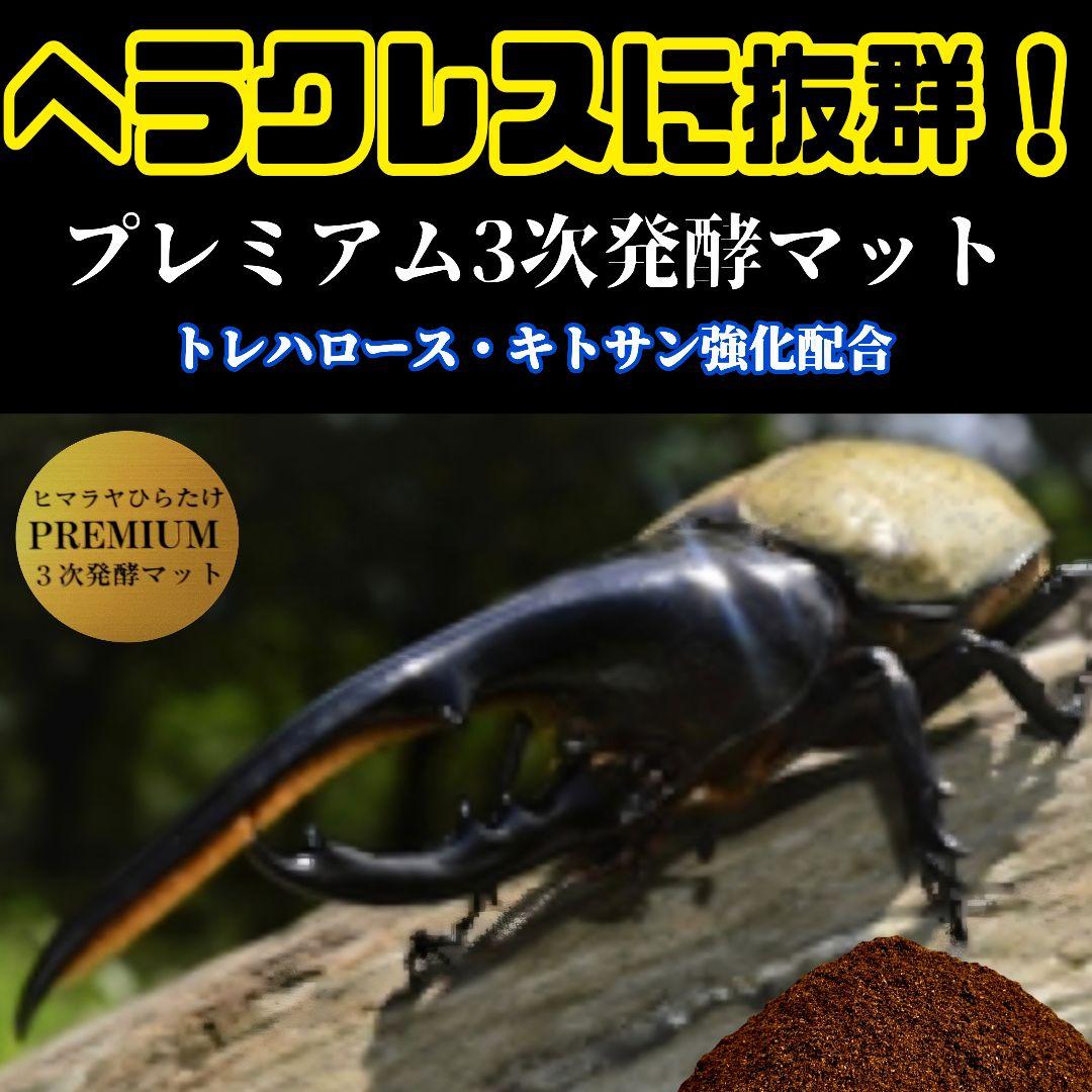 幼虫がビッグサイズに！プレミアム3次発酵カブトムシマット【60L】特殊