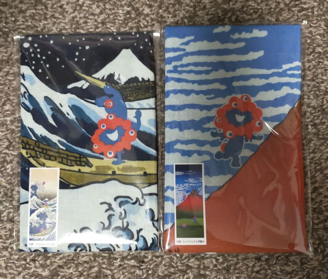 葛飾北斎＆ミャクミャク 絵てぬぐい2枚セット【大阪万博限定】 葛飾