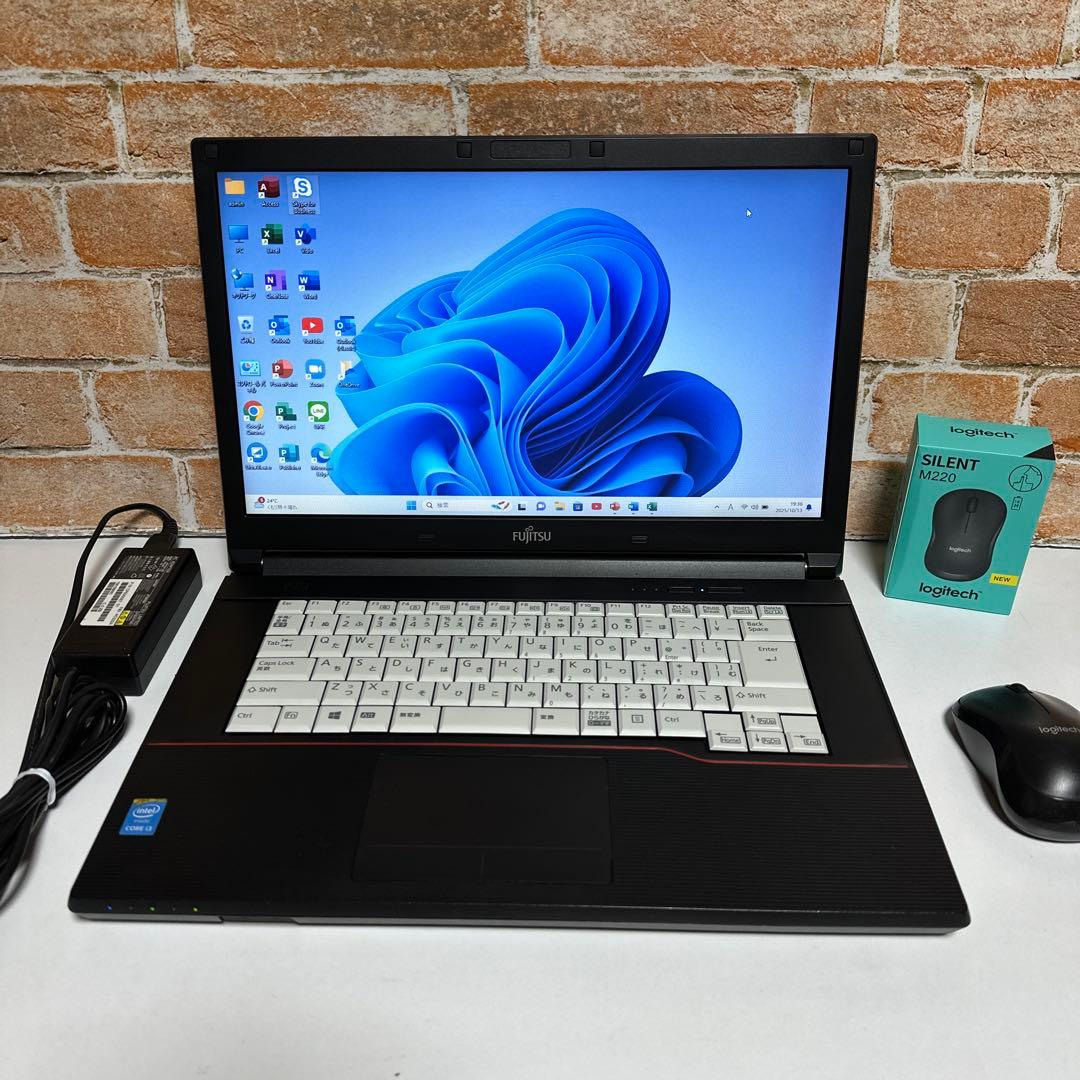 富士通 ノートPC 高速起動SSD Windows11 オフィス2024年入り