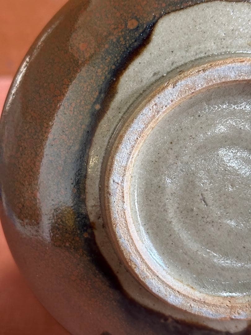 やまちゃん様専用河井寛次郎作白緑柿釉花文独楽形皿 検