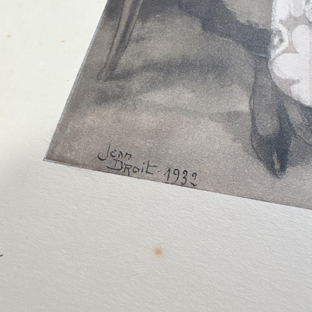 希少】アンティーク 版画 Jean Droit リトグラフ 1932年制作