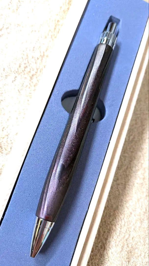 金杢犀 屋久杉 浮造り国産漆 山葡萄 ボールペン 専用木箱付き