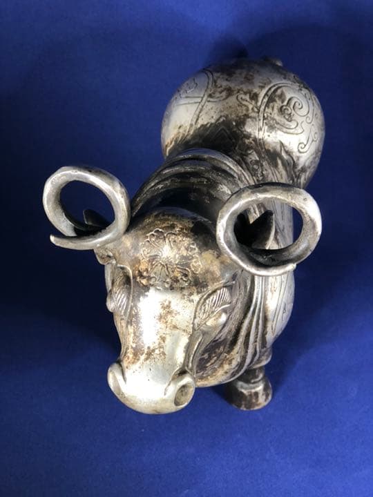 銀製牛 銀の牛、ウシキーリング 銀製(シルバー925) Silver925